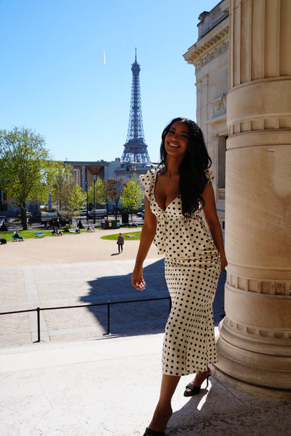 Ensemble à pois [ Beige ]