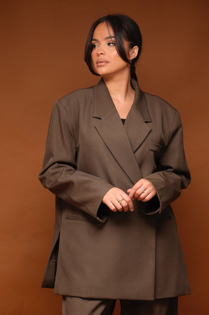 Blazer portefeuille [ Marron]
