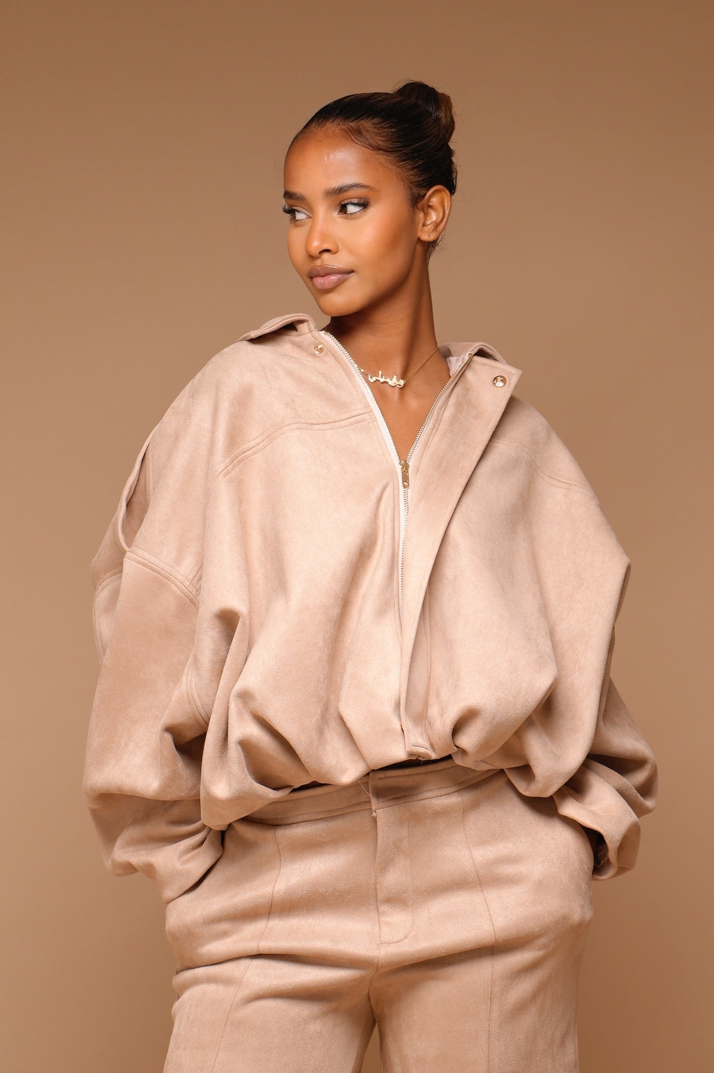 Bombers daim [ Taupe]