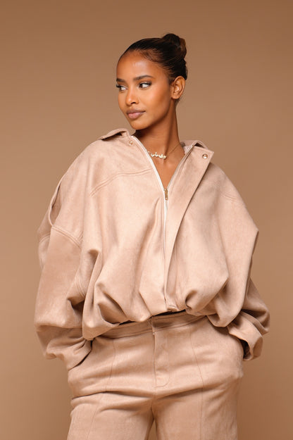 Bombers daim [ Taupe]