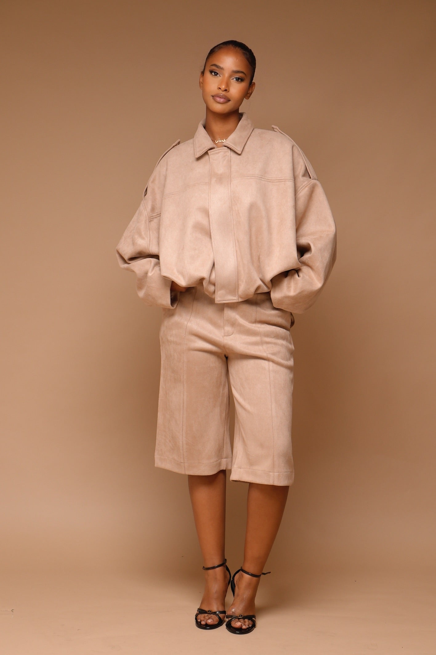 Bombers daim [ Taupe]