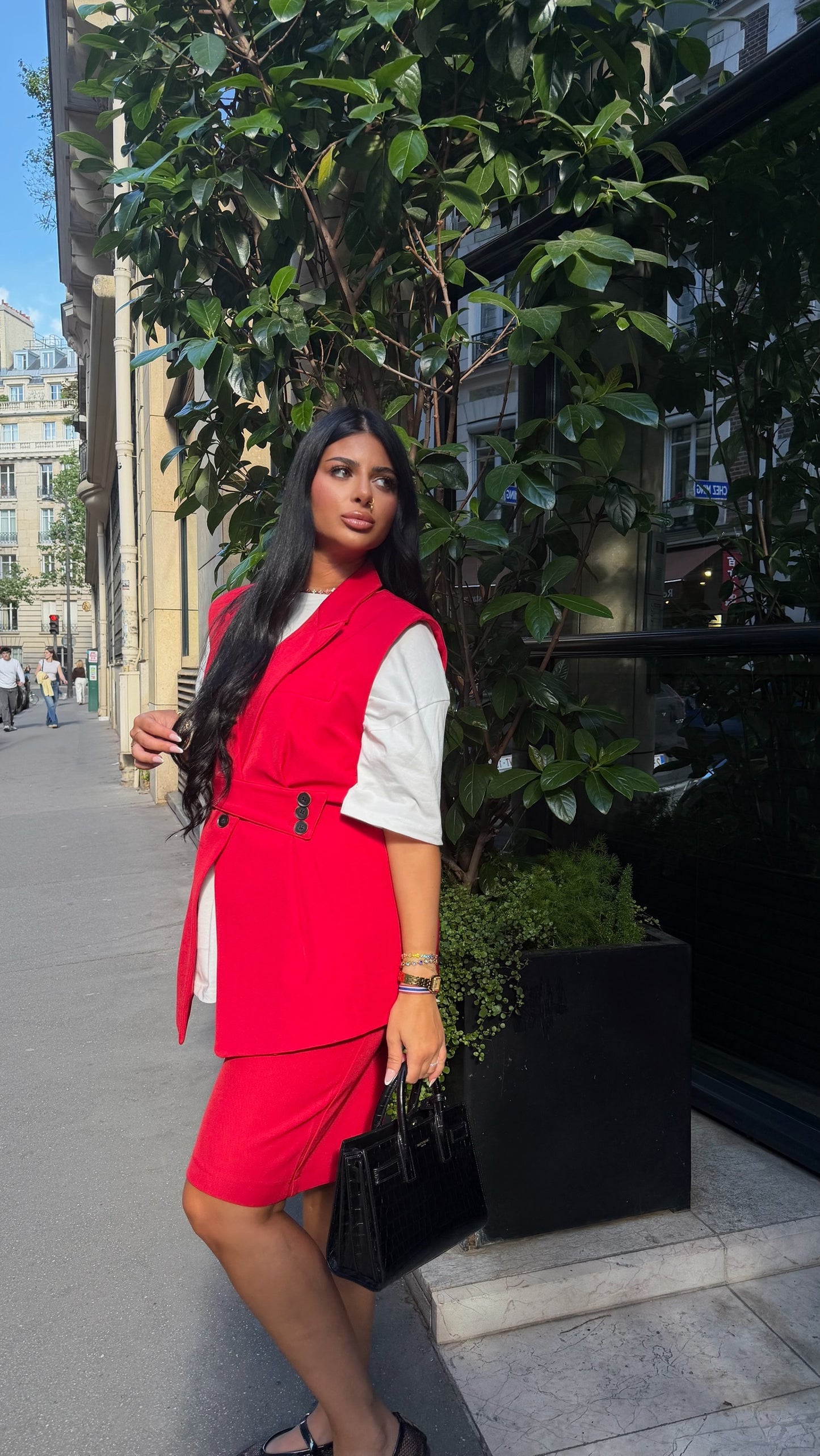 Blazer à ceinture [ Rouge]