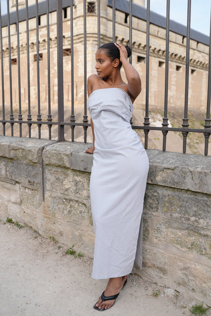 Robe en lin [ Bleu]