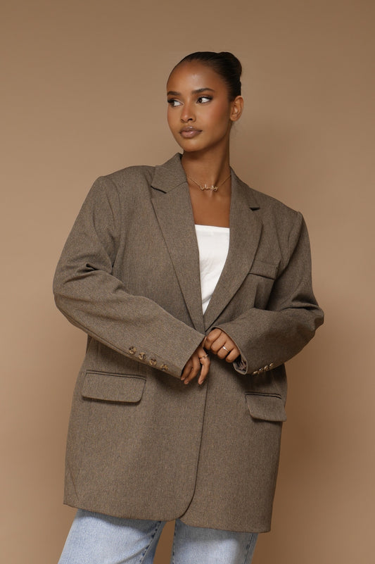 Blazer deux pièces [Marron]
