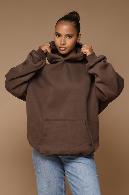 Sweet à capuche [ Marron ]