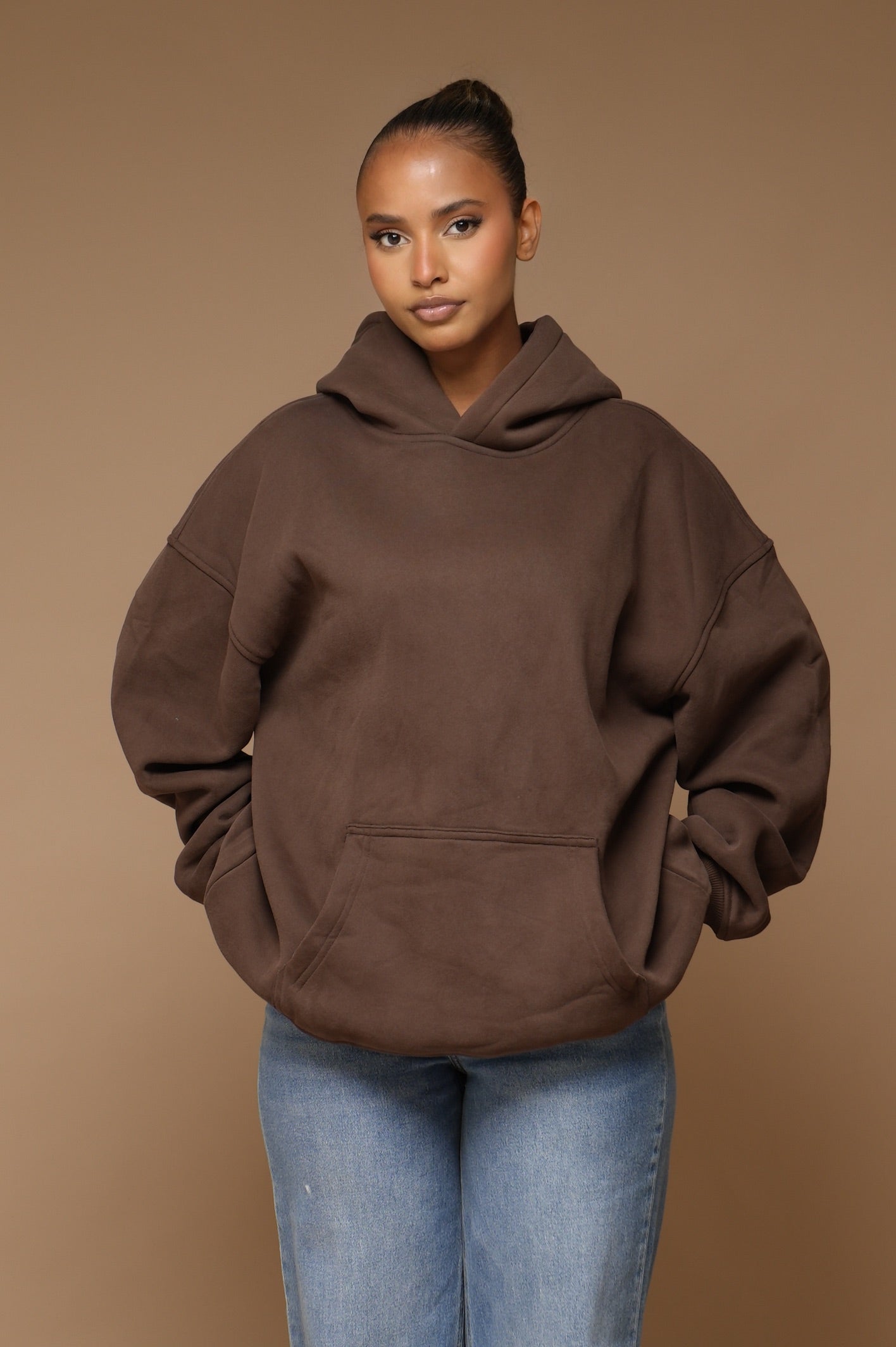 Sweet à capuche [ Marron ]