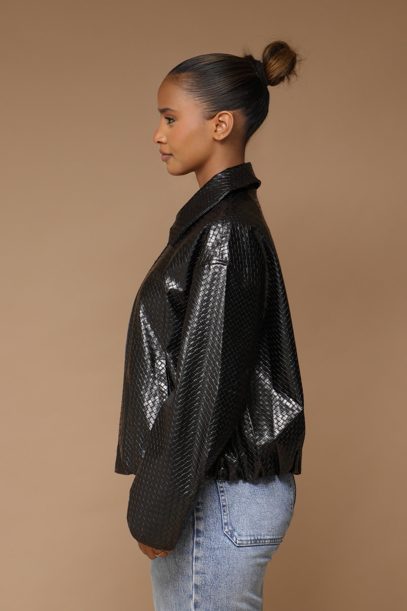 Blouson tressé[ Noir]