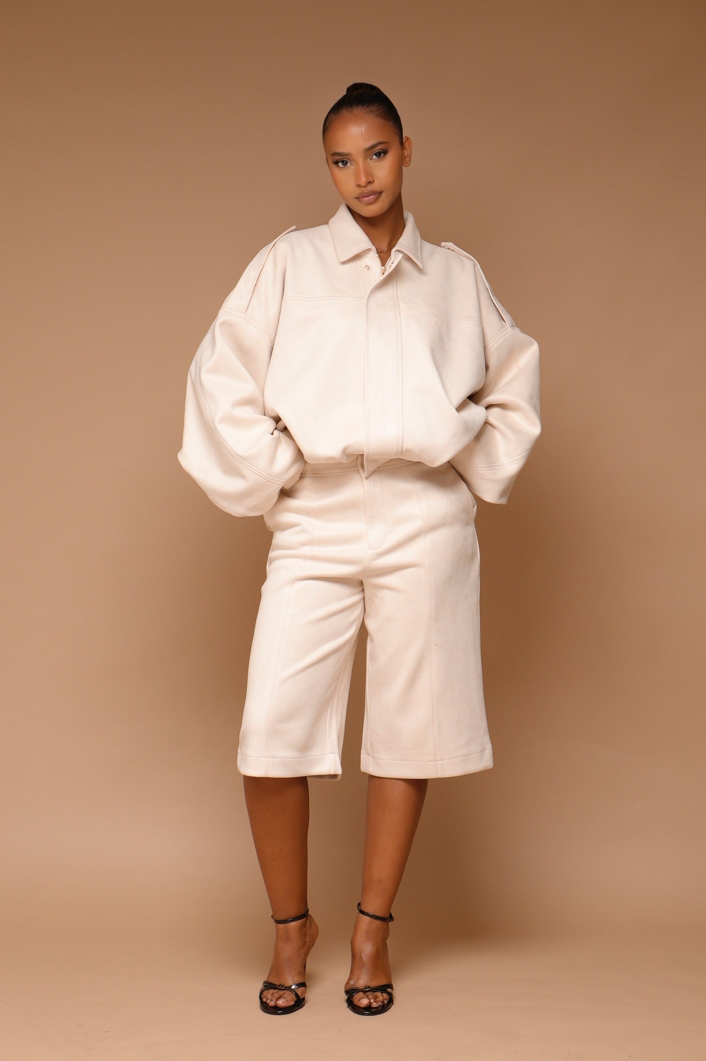 Bombers daim [ Beige]
