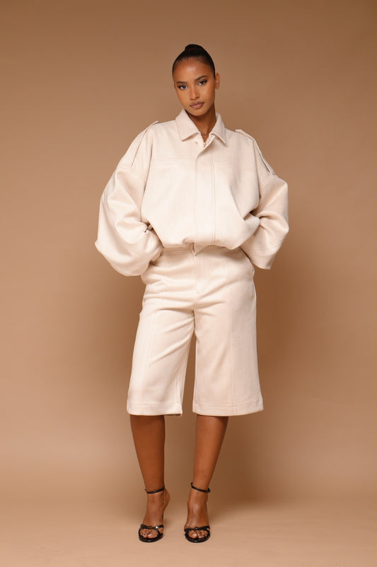 Bombers daim [ Beige]