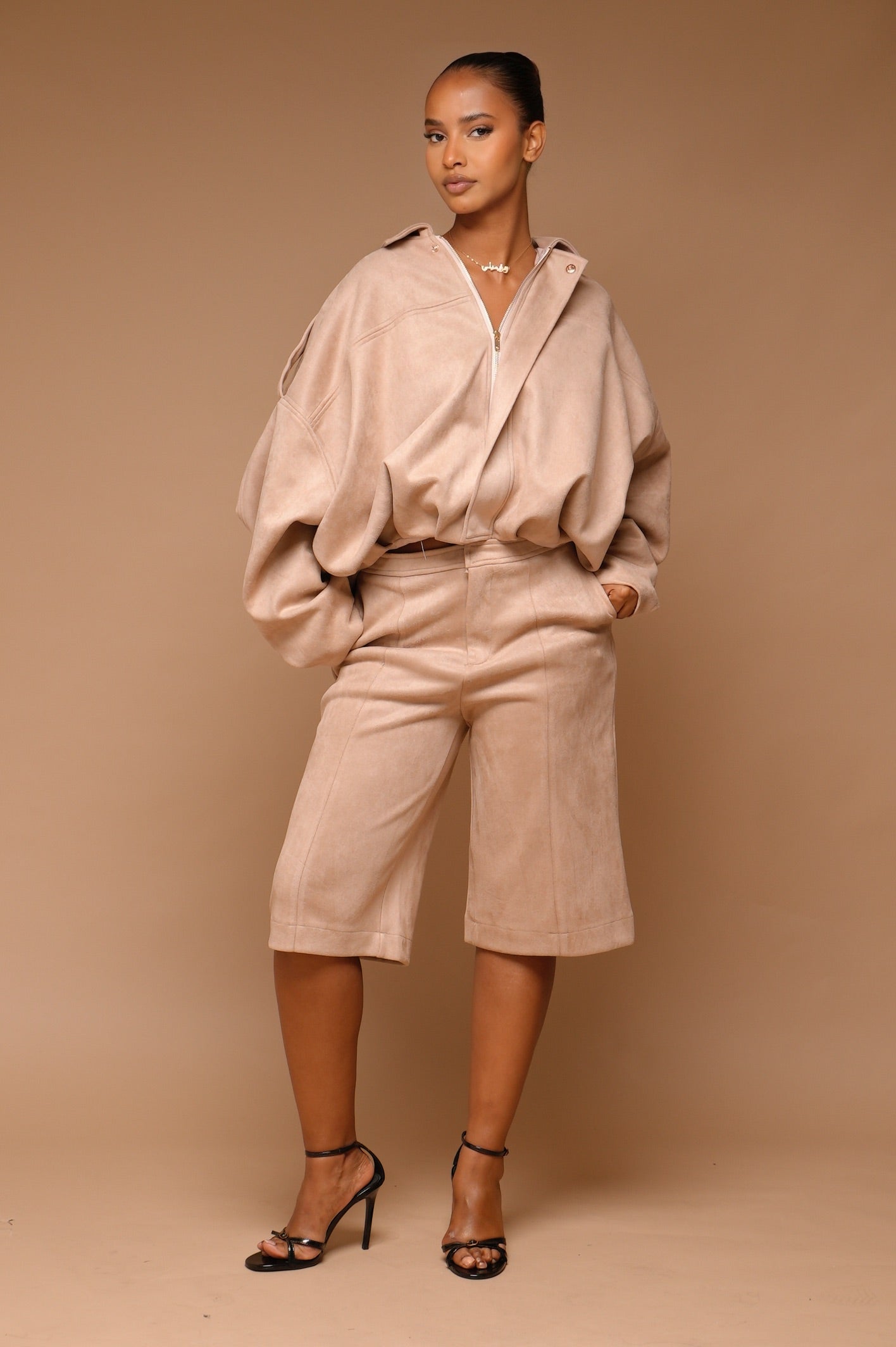 Bermuda daim [ Taupe]