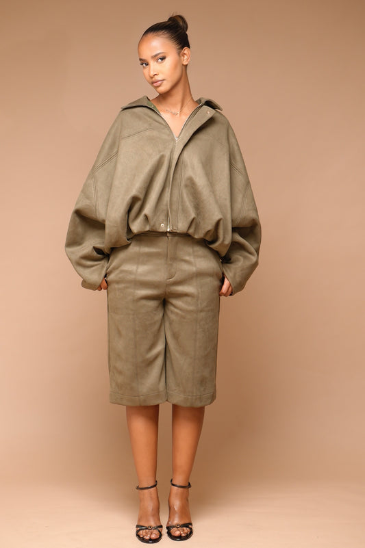 Bombers daim [ Vert]