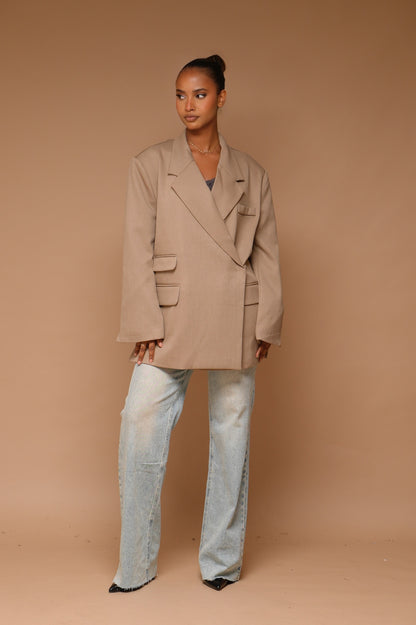 Blazer à poche [ Beige]