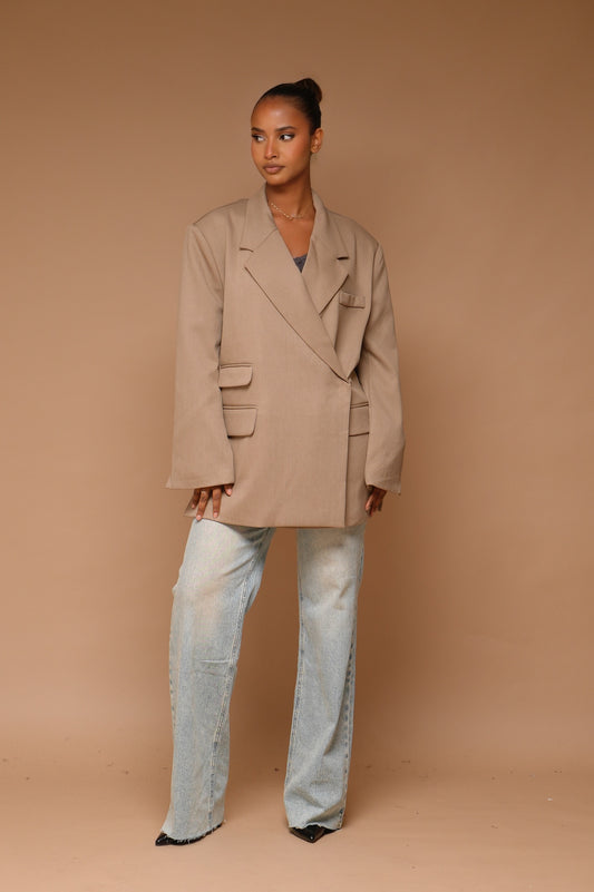Blazer à poche [ Beige]