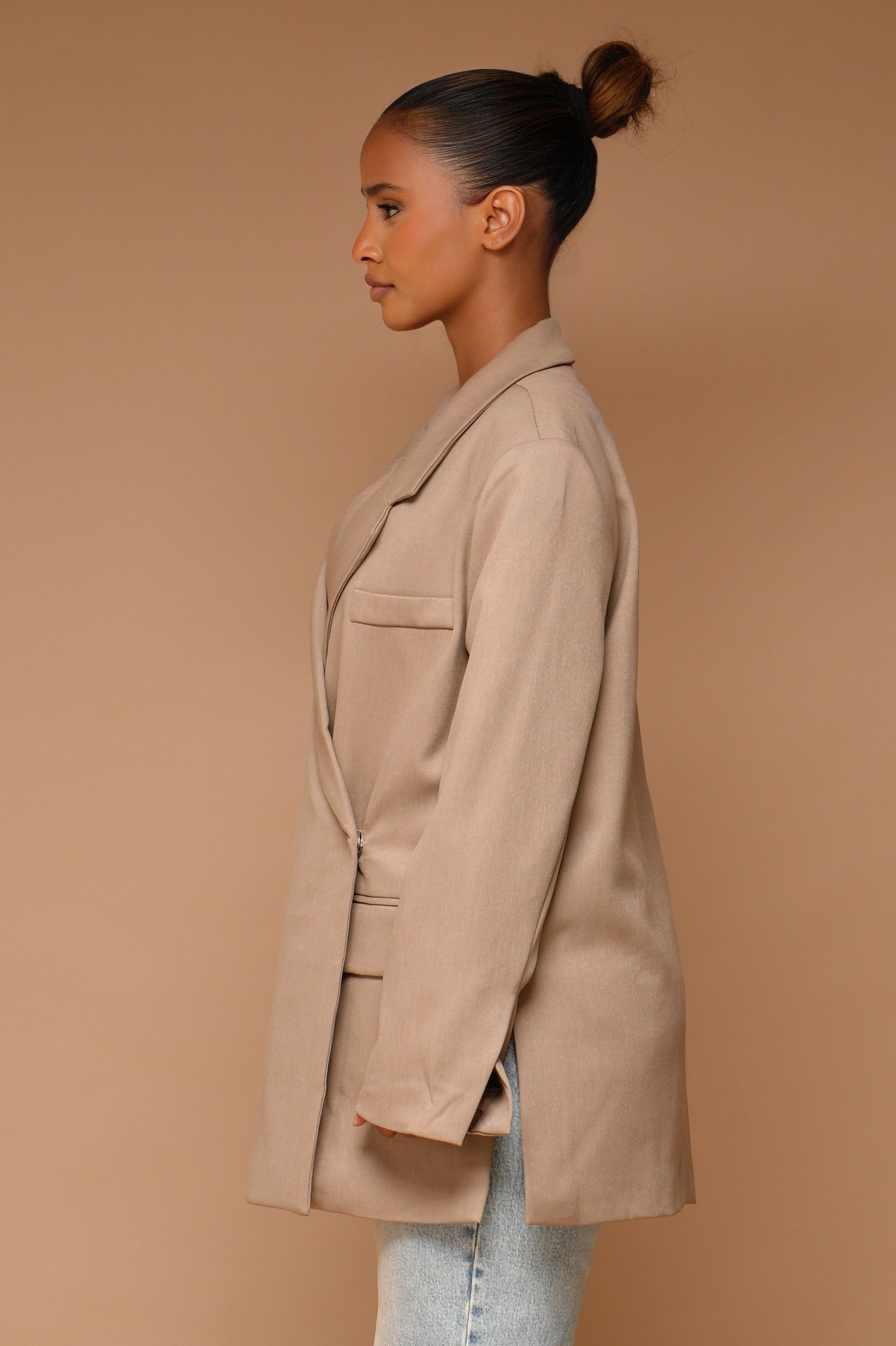 Blazer à poche [ Beige]