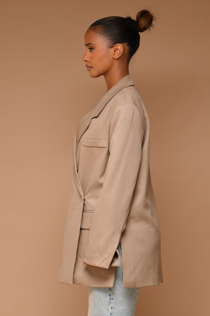 Blazer à poche [ Beige]