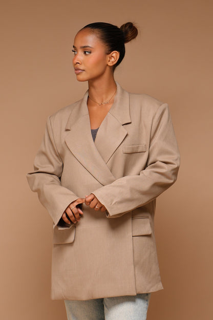 Blazer à poche [ Beige]
