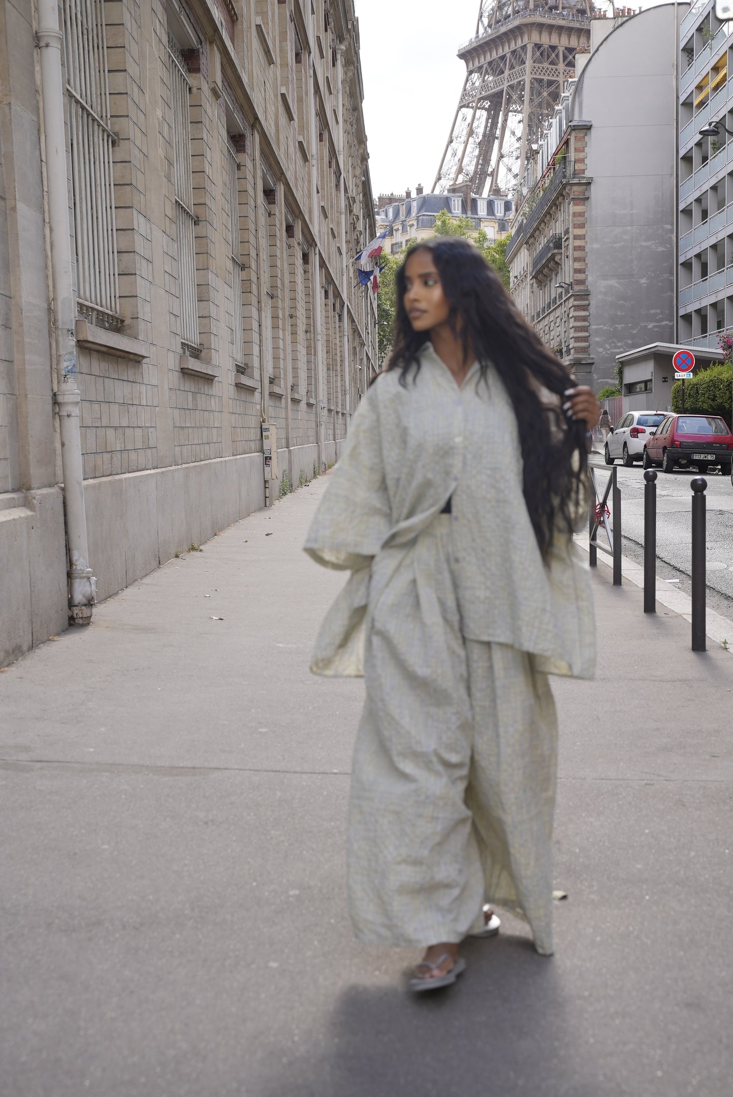 ENSEMBLE oversize à carreaux [ Vert]