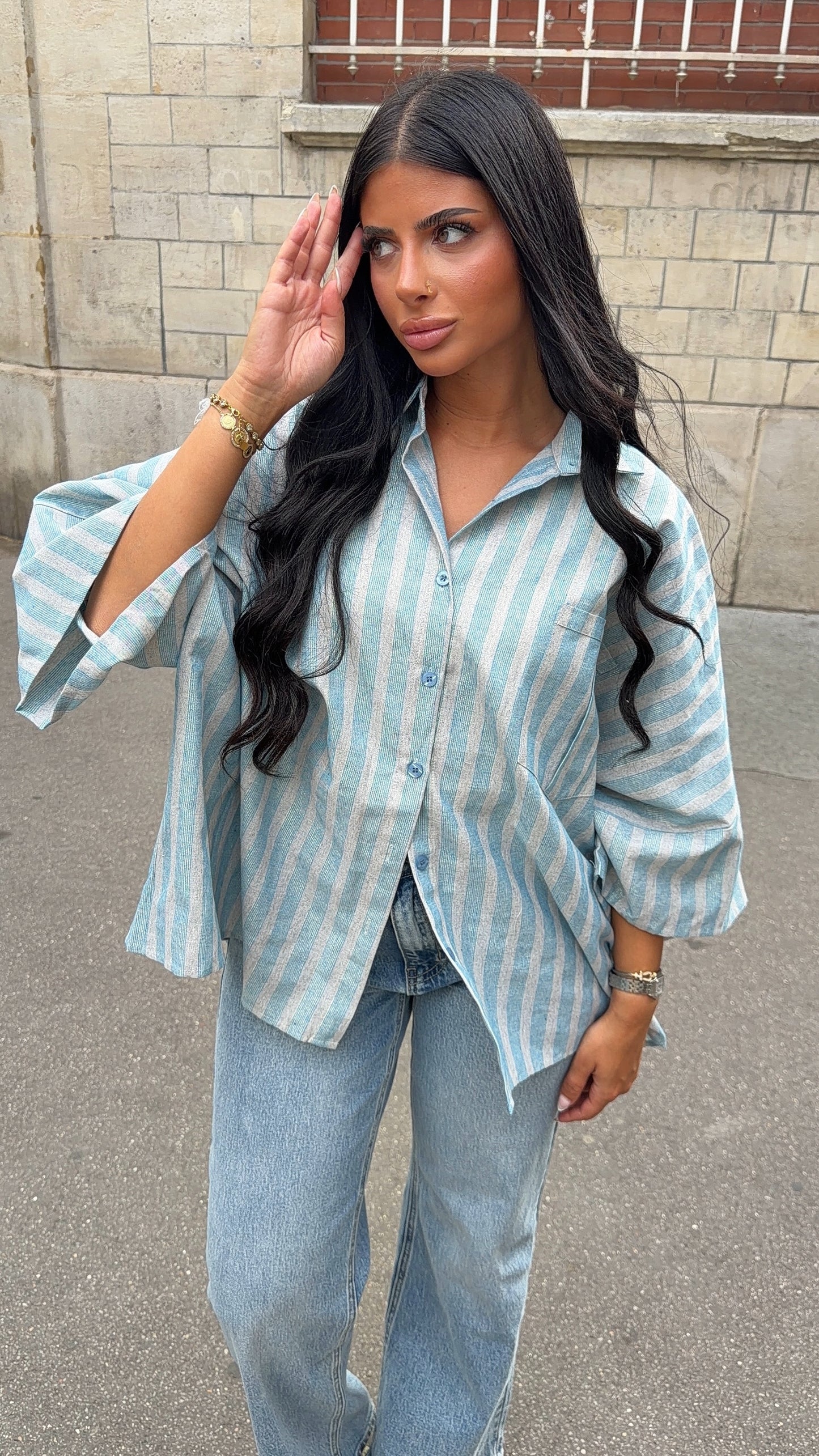 Chemise oversize [ Bleu]