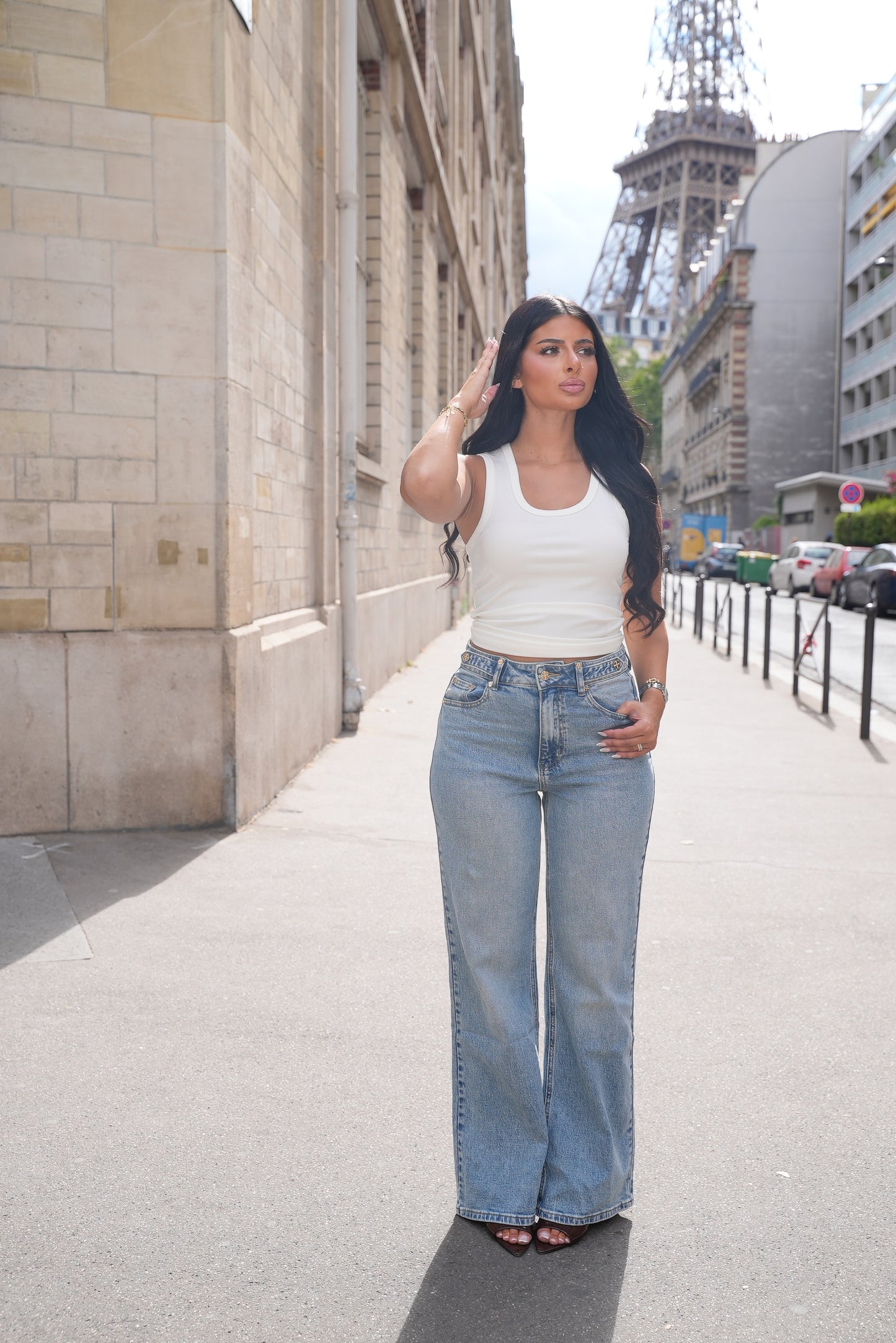 Jean Wide leg à clou