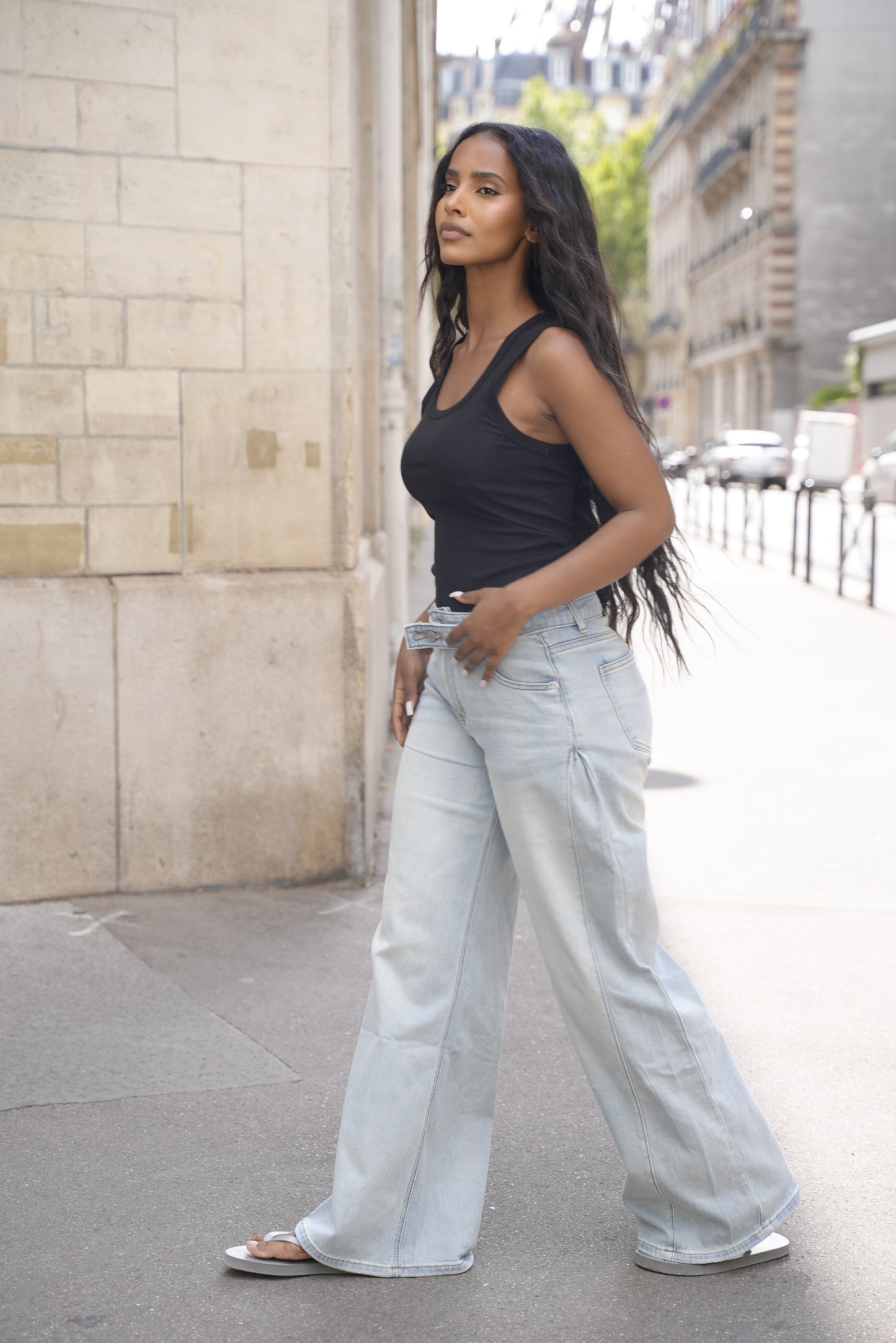Jean  out side avec ceinture