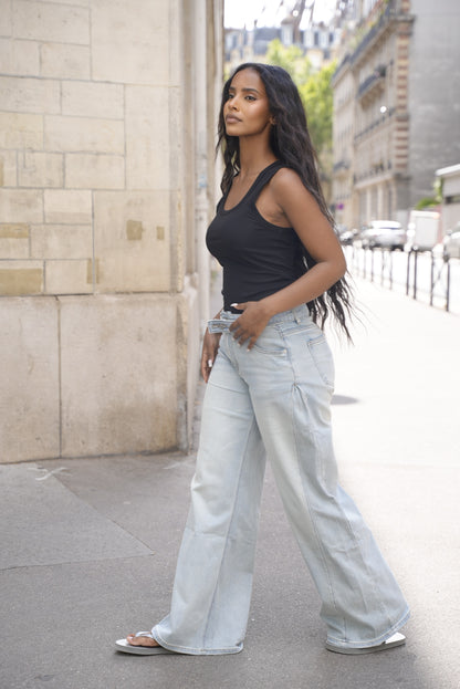 Jean  out side avec ceinture