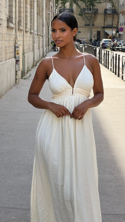 Robe fluide [Ecru]