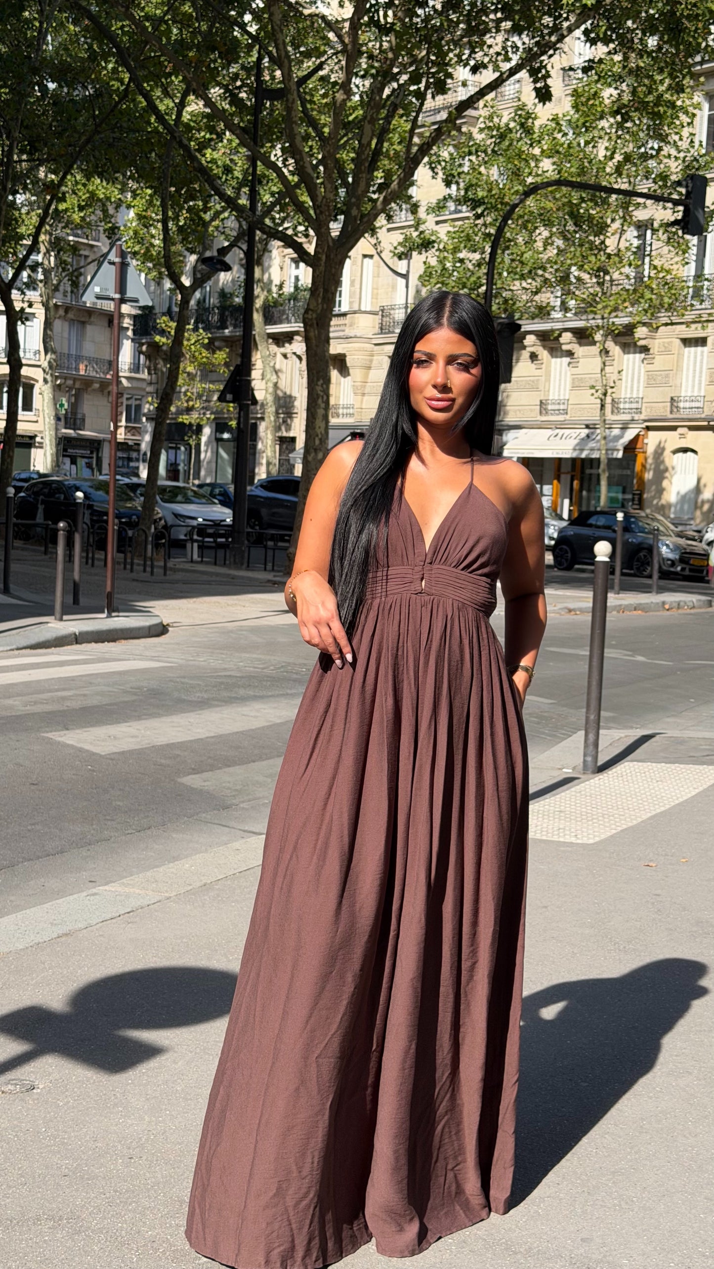 Robe fluide [ Marron]