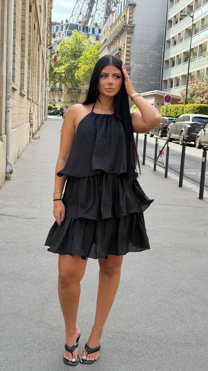 Robe à volant [Noir]