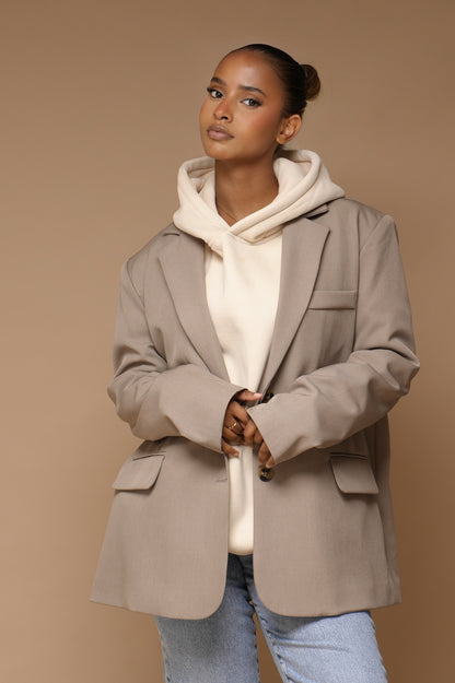 Sweet à capuche [ Beige]