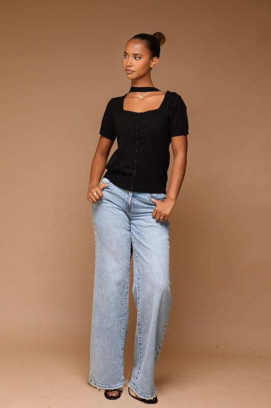 Jean  Wide leg [ Bleu clair W331]