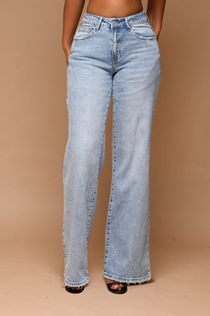 Jean  Wide leg [ Bleu clair W331]