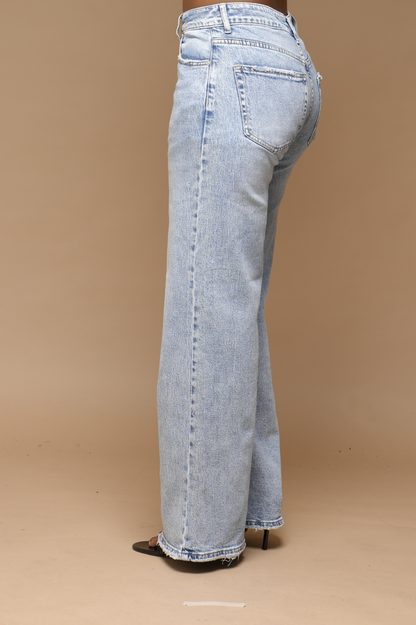 Jean  Wide leg [ Bleu clair W331]
