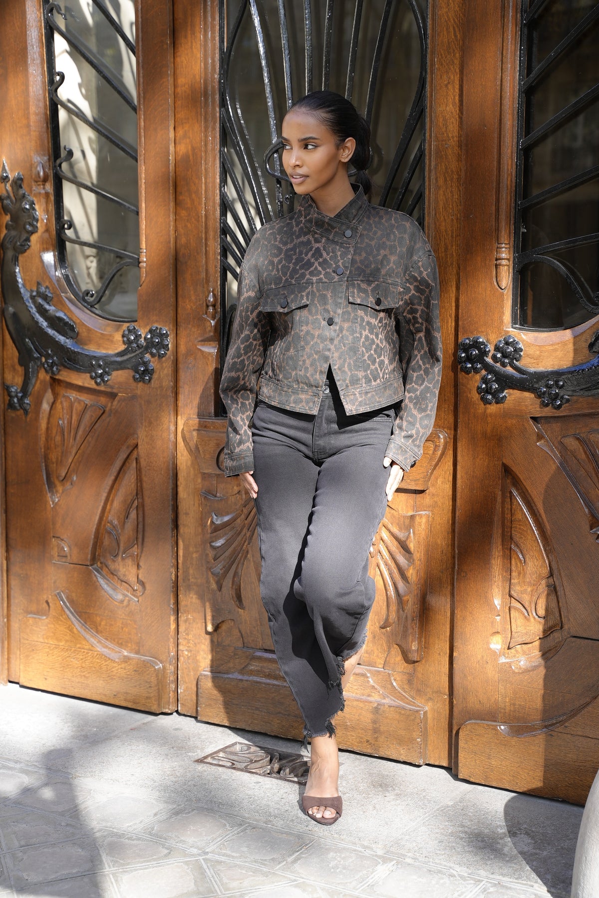 Veste a motif léopard