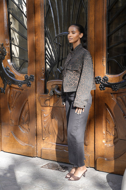 Veste a motif léopard