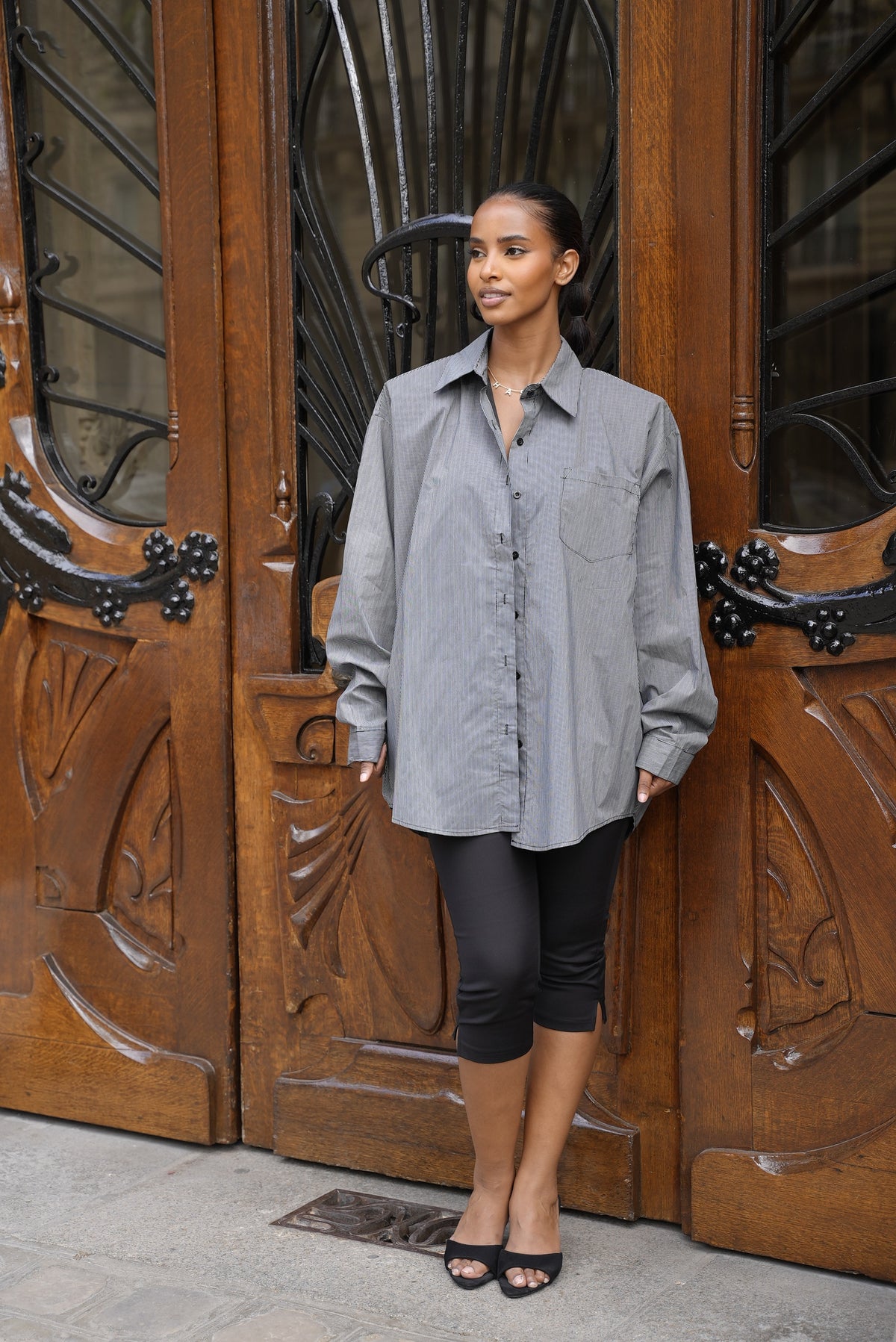 Chemise oversize [ Gris]