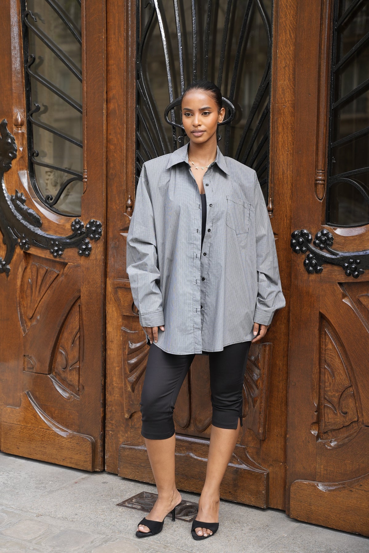 Chemise oversize [ Gris]