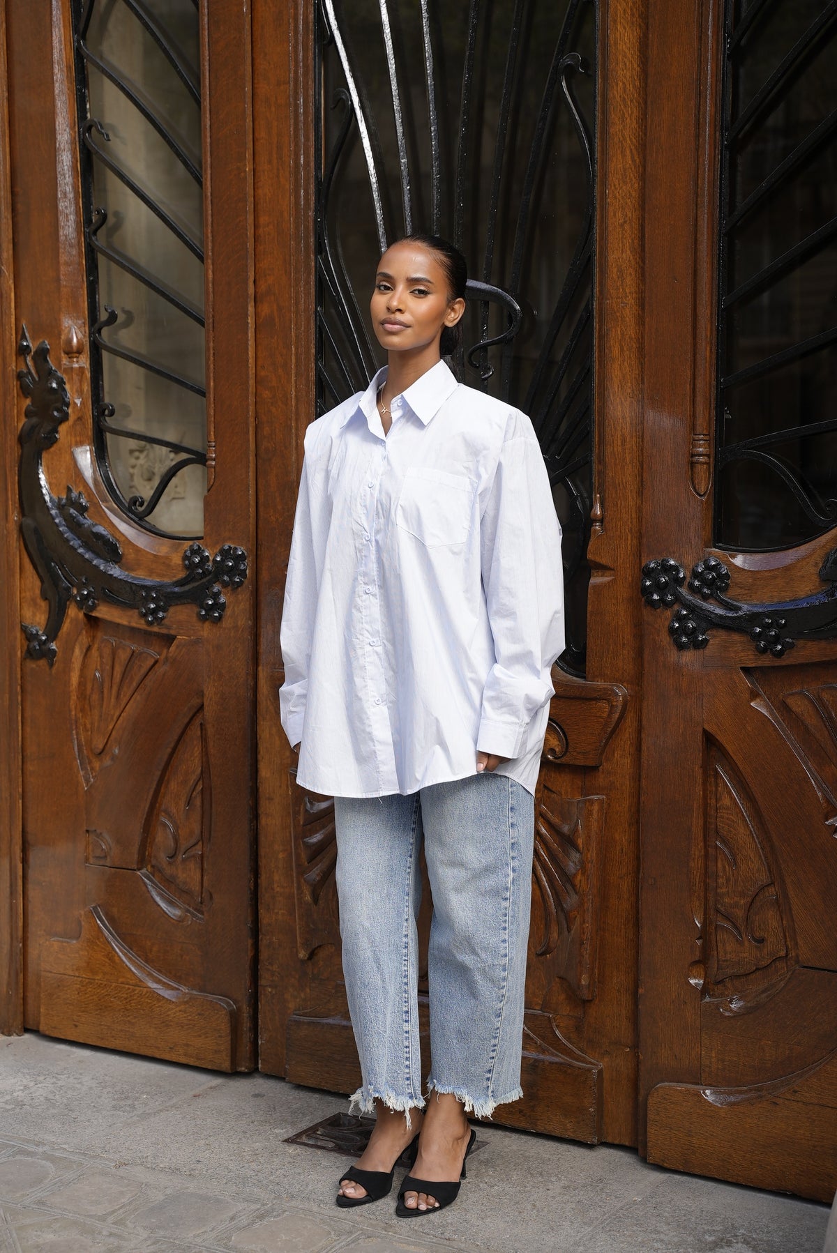Chemise oversize [ Bleu ]