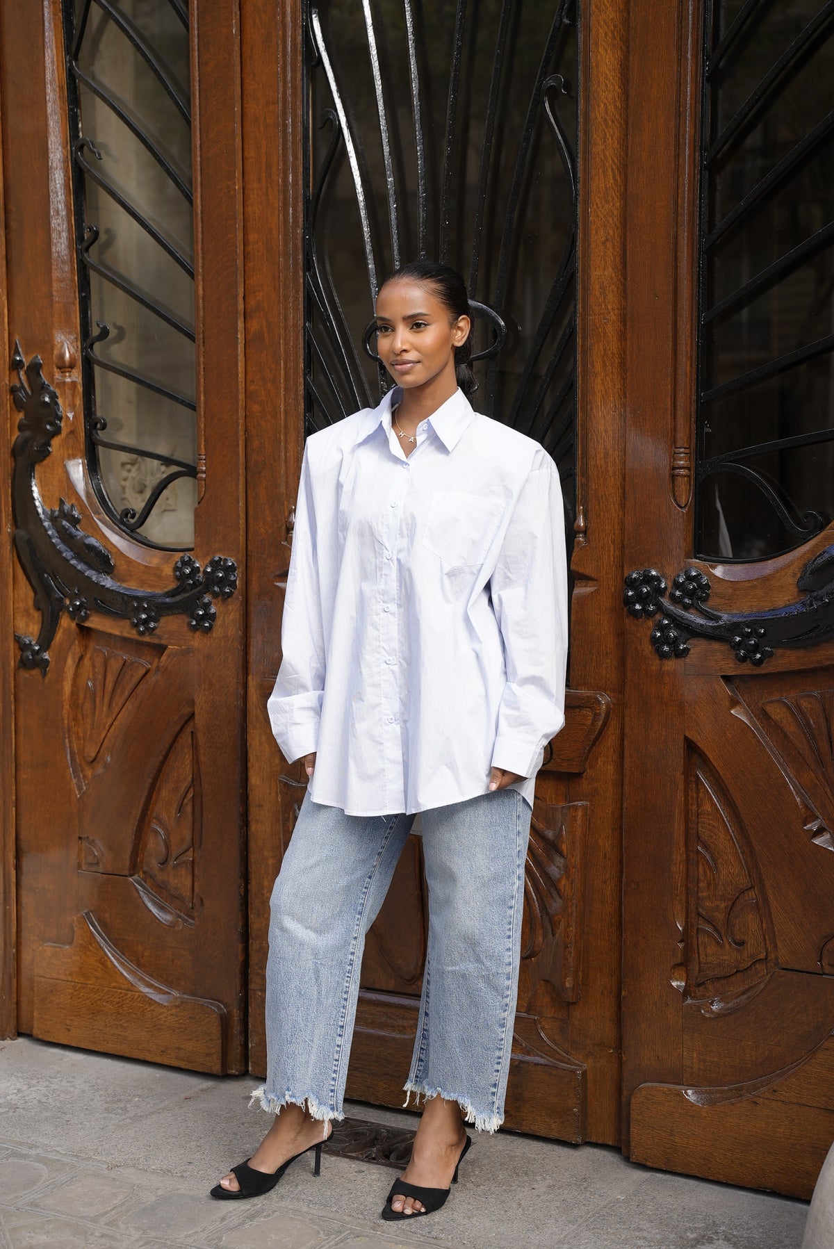 Chemise oversize [ Bleu ]