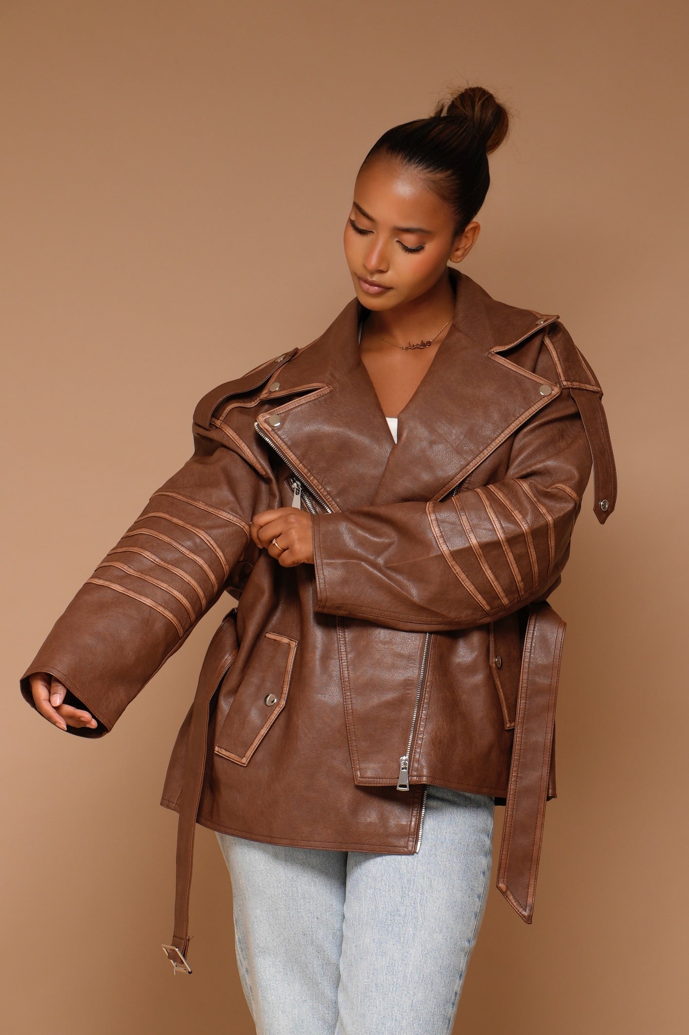 Blouson oversize [ Marron]