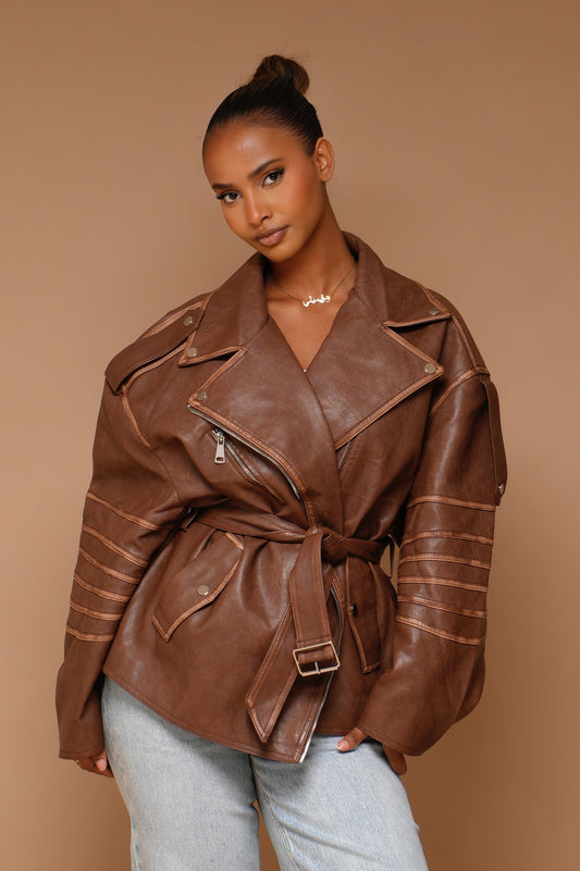 Blouson oversize [ Marron]