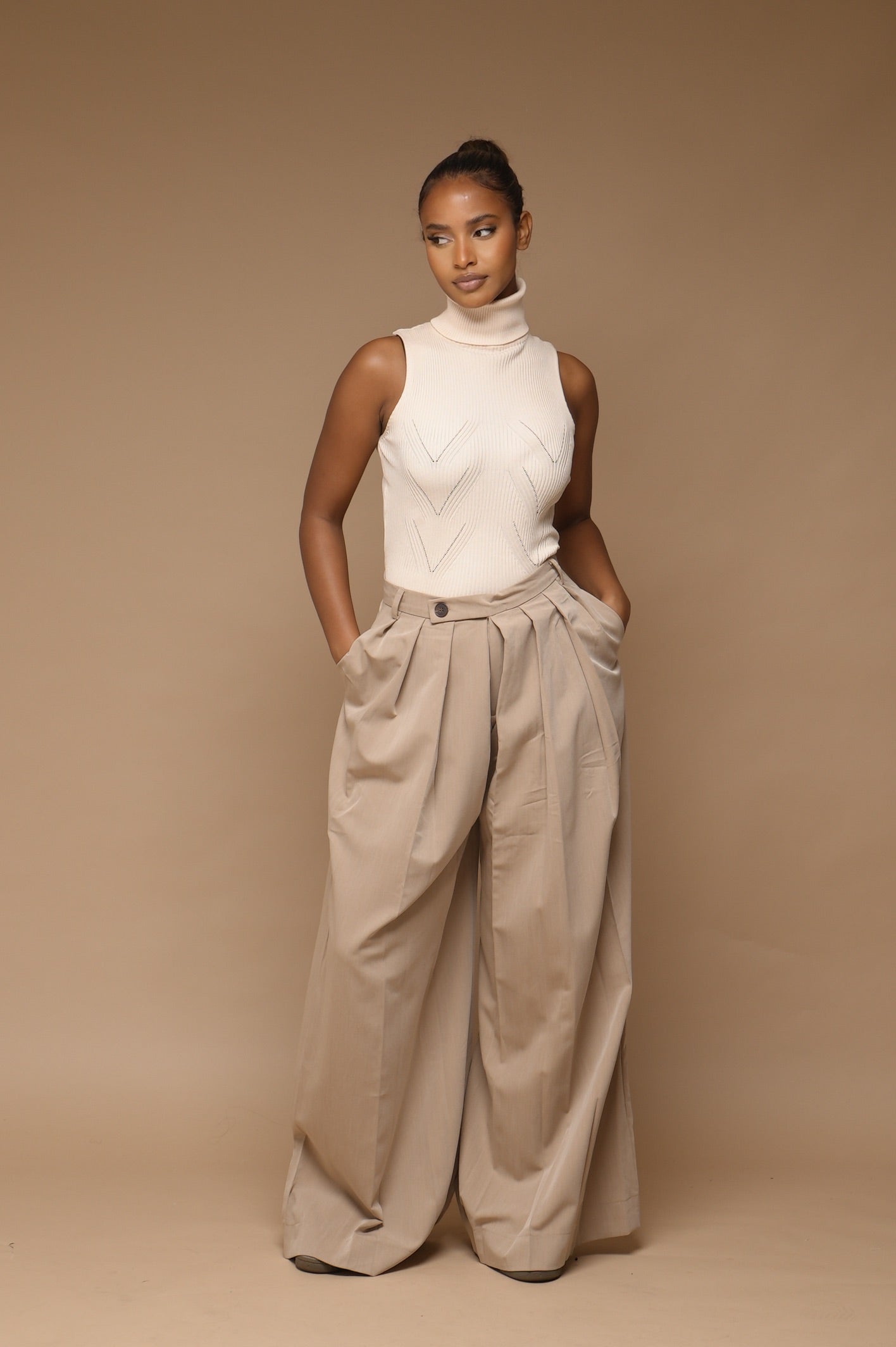 Pantalon chino [ beige ]