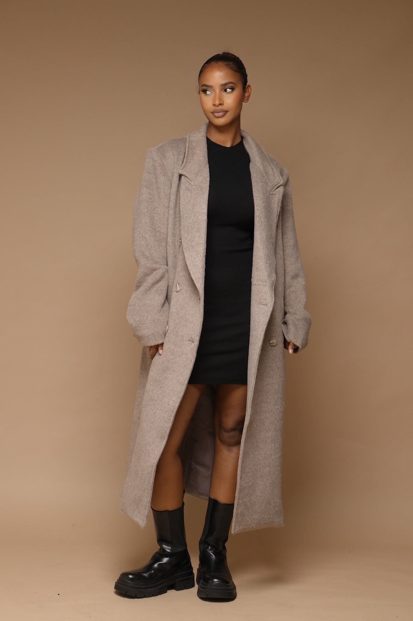 Robe côtelé [ Noir]