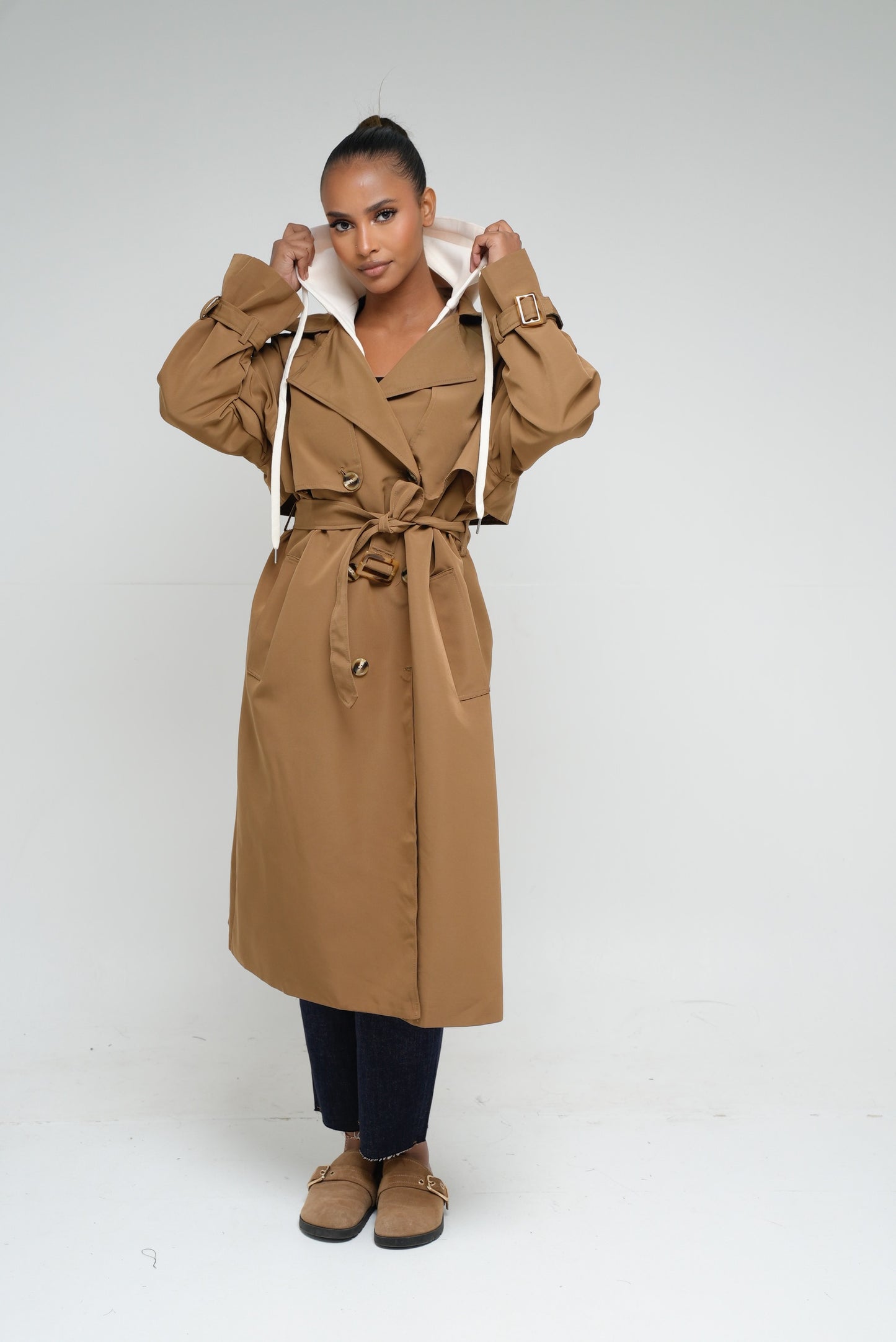 Trench capuche amovible [Camel]