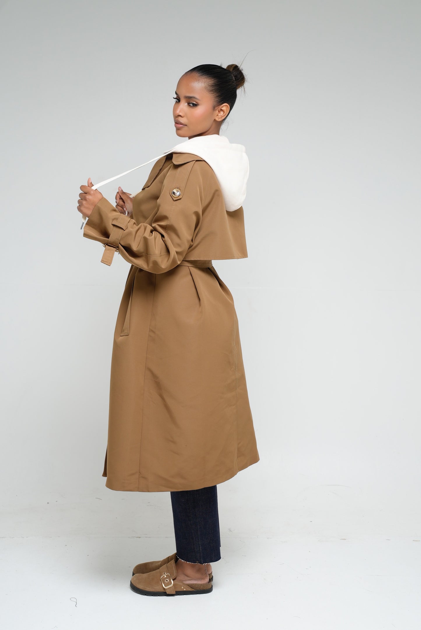 Trench capuche amovible [Camel]