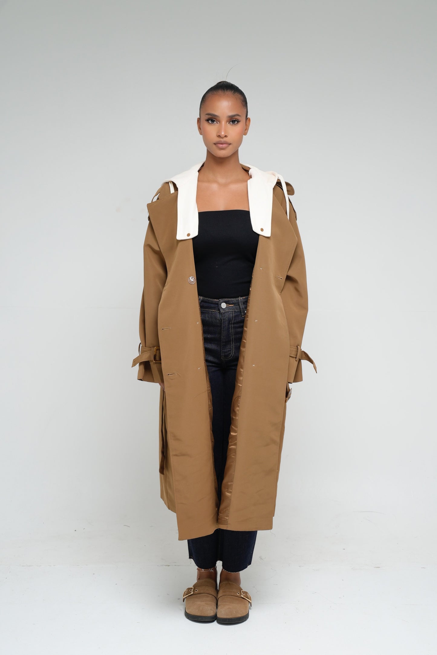 Trench capuche amovible [Camel]