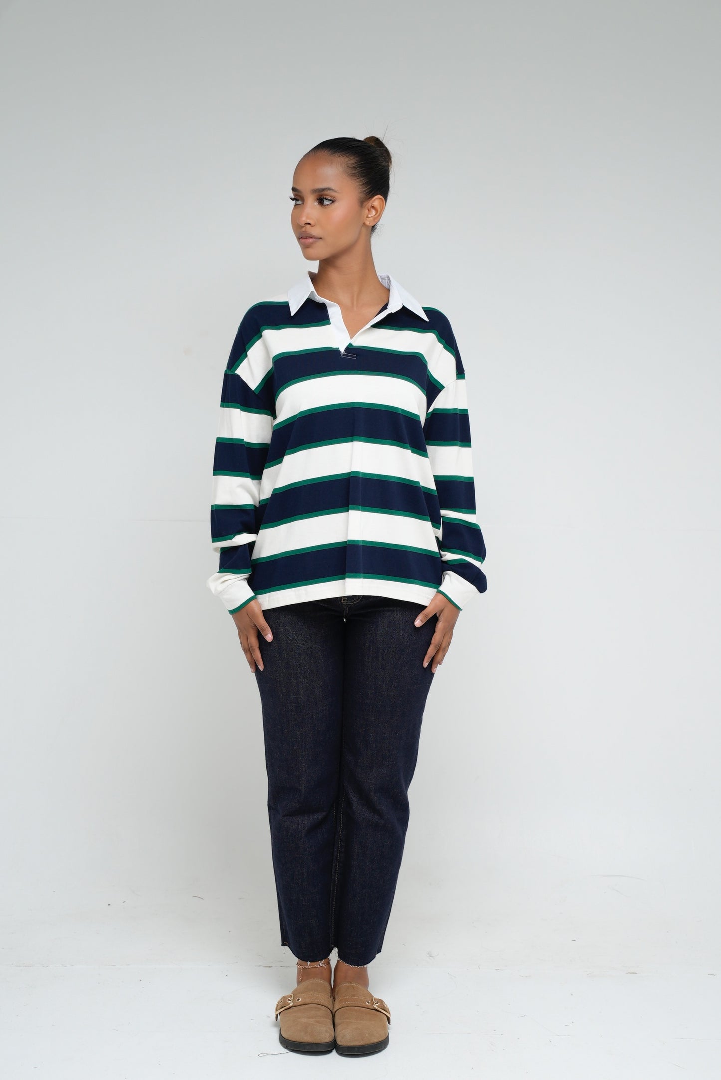 Polo à col [ Bleu]