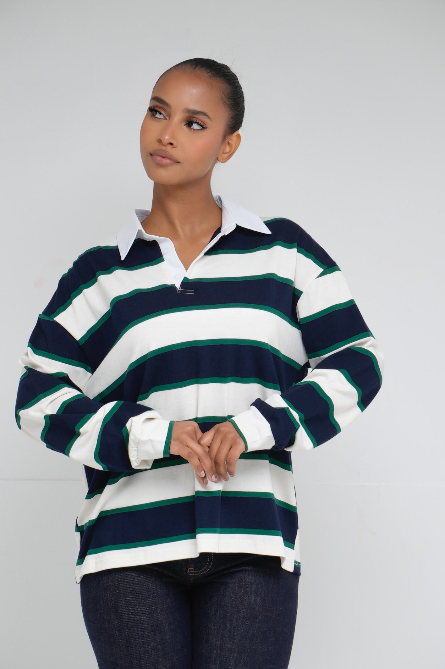 Polo à col [ Bleu]