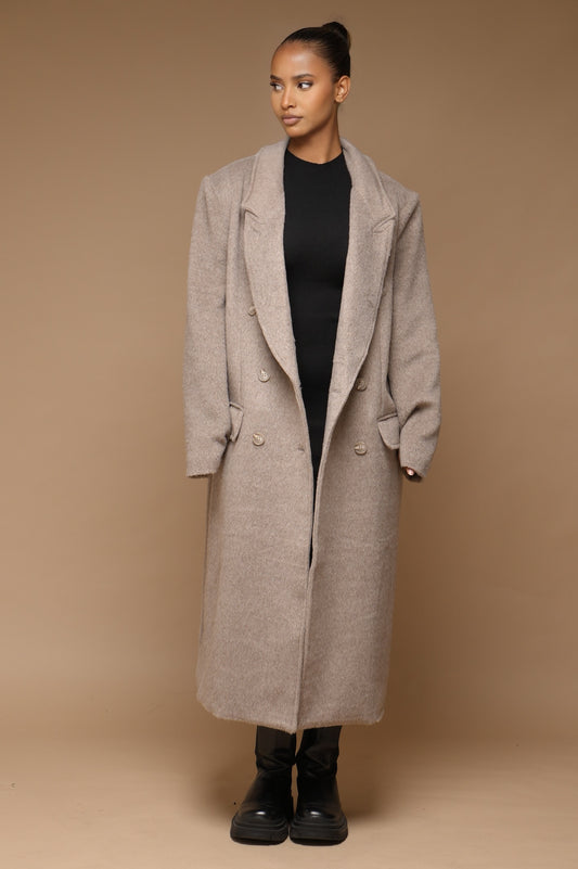 Manteau laine oversize [ Beige]