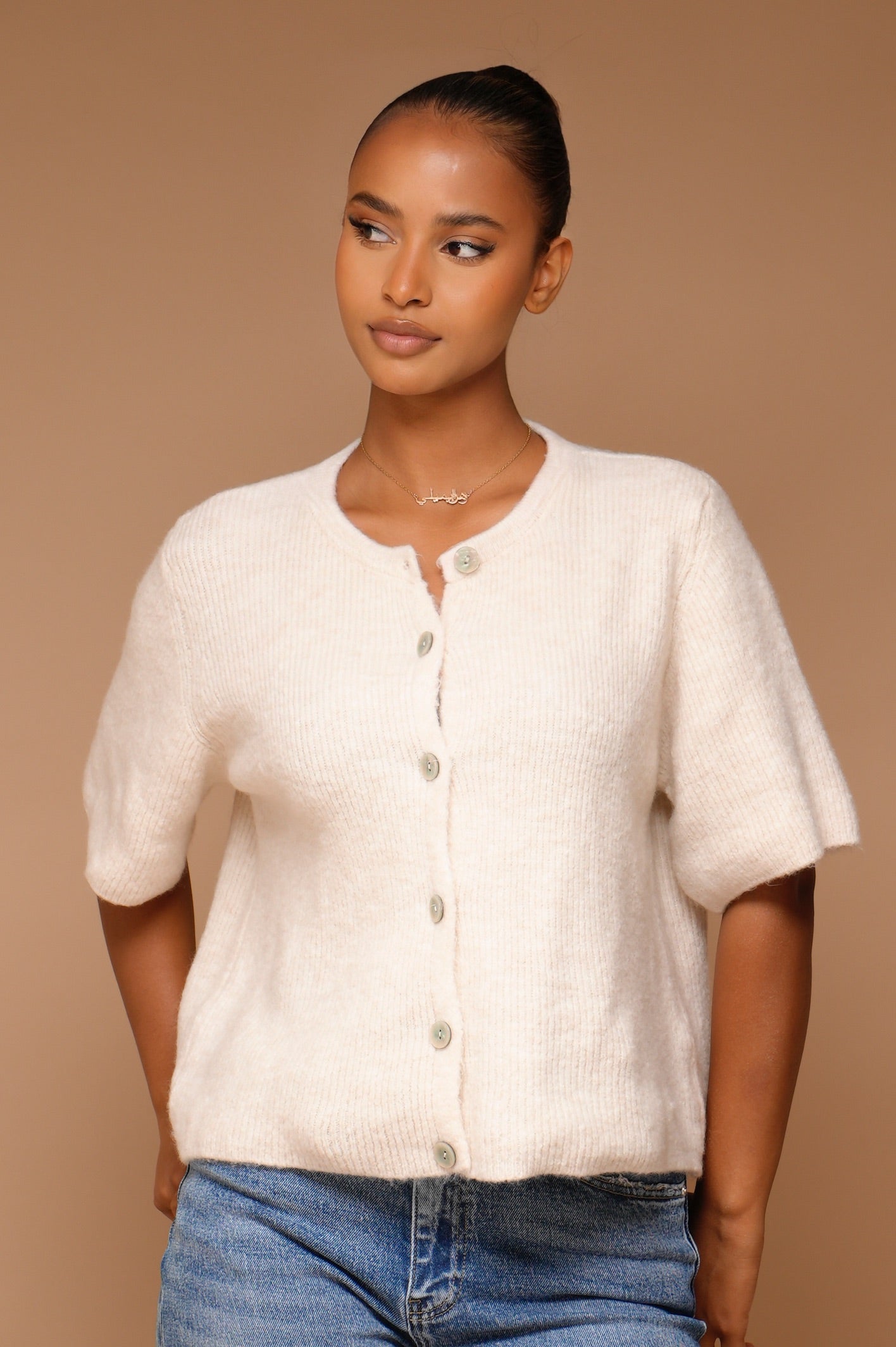 Gilet maille [ Blanc]