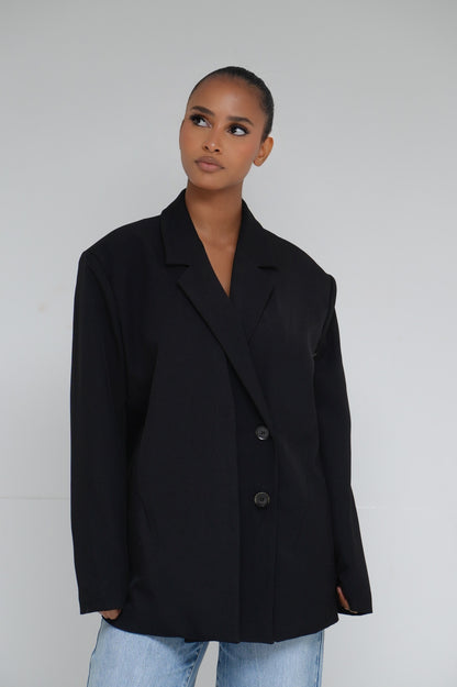 Blazer à bouton masculin  [Noir]748